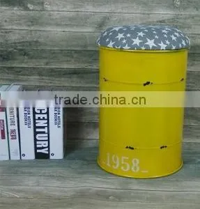 Vintage Metal Storage Stool thumbnail-3