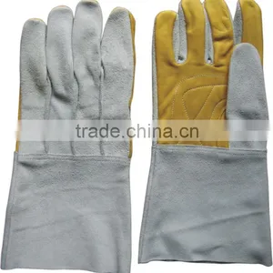 Cow Grain Leather Long Cuff Welding Glove thumbnail-1