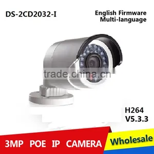 2015 NEW DS-2CD2032-I V5.3.3 ENversion Network Mini IP Camera Outdoor 30M IR 3MP 1080P Security Camera HD POE thumbnail-1