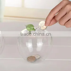 Cute Coin Bank Clear Glass Piggy Bank thumbnail-4