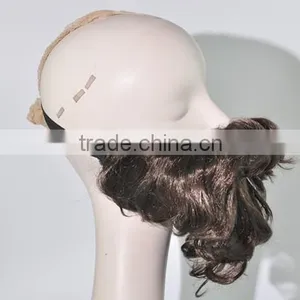 Fashion Short Brown Curls Moustache Synthetic Fack Moustache Santa Wigs N291 thumbnail-1