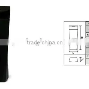 200ml Black Square Shampoo Bottle thumbnail-2