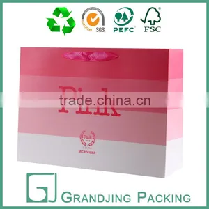 Luxury Pink Shopping Paper Bag With Own Logo thumbnail-1