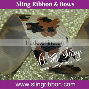 Leopard Printed Polyester Grosgrain Ribbon thumbnail-1