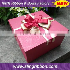 2016 High Quality Lurex Ribbon Bow Tie Gift Packaging Box thumbnail-1