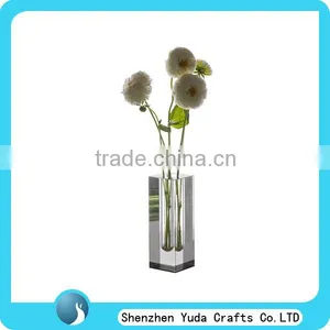 Acrylic Cube Vase, Acrylic Table Vase, Buy Cheap Acrylic Vase Shenzhen thumbnail-1