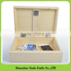 Shenzhen Yuda Manufacture MDF Box Crafts Wooden Locking Storage Box thumbnail-1