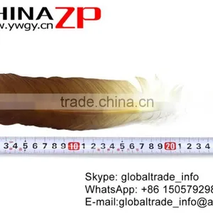 Leading Supplier CHINAZP Wholesale Plume Dyed Bulk Gold Metallic Half Dipped Bicolourable Turkey Feathers thumbnail-4