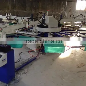 4 Color 14 Stations Automatic Texile Rotary Silk Screen Printer Price thumbnail-2