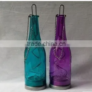 Christmas Gift LED Light Insert Mercury Glass Bottle Votive Glass Bottle With LED Light Wholesale thumbnail-2