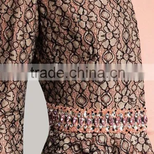 Fashion Design Beaded Printed Bodycon Wholesale Price Muslim Dress thumbnail-6