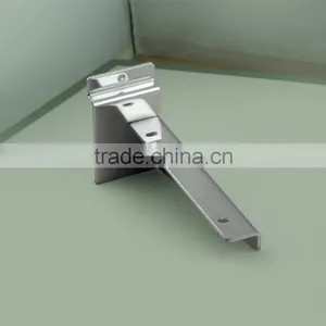 Fix on Slatwall Board Metal Chrome Metal Wall Shelf Bracket thumbnail-1