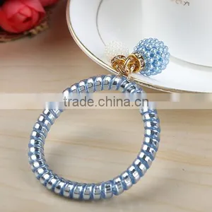 New Style Fine Elastic Hair Band With Ball thumbnail-1