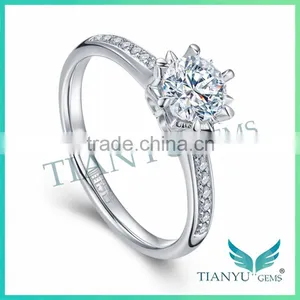 Discount Moissanite Fire Forever Brilliant Moissanite Color Moissanite Band Rings thumbnail-1