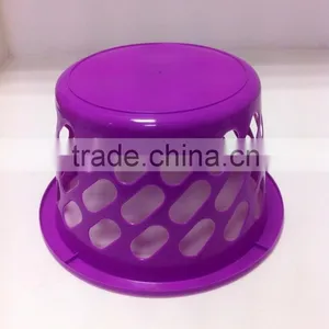 YXI04 MINI ROUND LAUNDRY BASKET,SMALL PLASTIC STORAGE BASKET thumbnail-3