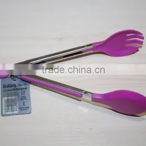 BBQ Tongs Wholesale Bbq Grill Tongs Rose Round Stainless Steel +nylon Tongs NL83 thumbnail-3