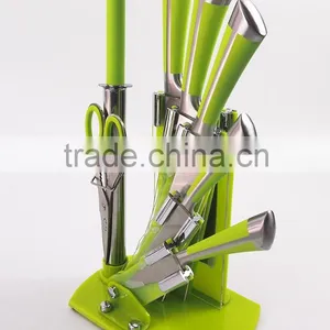 5 Pcs Colorful Kitchen Knife Set With Acrylic Rack thumbnail-4