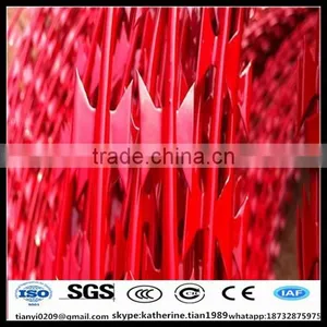 Border Security System China High Quality Plastic Coating Concertina Razor Wire thumbnail-2