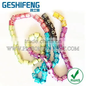 Canary Aluminium Birds Rings Bands Customized High Quality Pigeon Ring Chicken Ring thumbnail-2