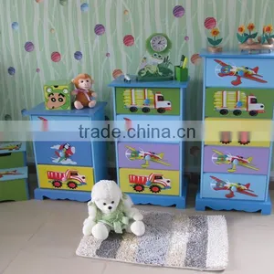Children Storage Cabinets Children Furniture Wooden Kid Cabinets for 3-Drawer Cabinet thumbnail-5
