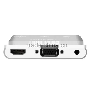 Voxlink Digital AV Adapter With VGA+Audio Dual Display Converter Power Silver/ Golden/ Gray thumbnail-5