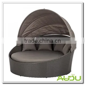 Double Bed With Polyester Fabric Mattress And 2 Pillows With Cover Top thumbnail-1