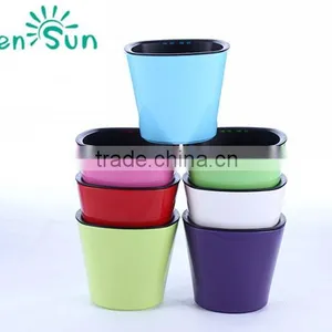 High Quality Colorful Small Mini Decorative Plastic Flowers Pot Home and Office Decoration thumbnail-6