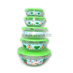 A8005D4 Daily Use Product, Eco-Friendly 5 PCS Glass Bowl Set thumbnail-2