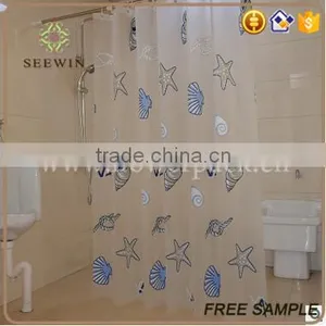 High Quality Transparent Polyester Shower Curtain thumbnail-1