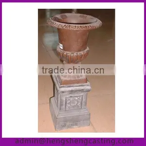 Garden Cast Iron Antique Brass Urn thumbnail-1