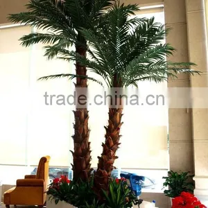 Decorative Home Decor 4m Tall Artificial Palm Tree Decorative Garden Used Wholesale Fake Plastic Curved Coconut Tree EYZS20 thumbnail-1