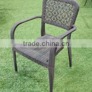 Stackable Luxury Wicker Outdoor Rattan Garden Furniture Dining Chair thumbnail-2