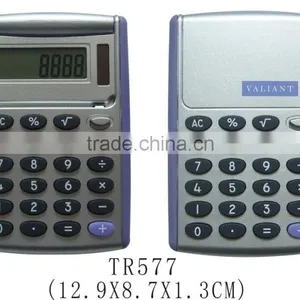 High Quality 8 Digit Flip Cover Plastic Desktop Electronic Logo Printed Calculator thumbnail-1