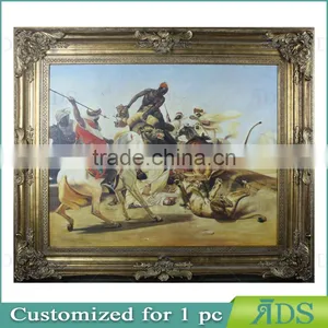 Gold Foil Screen Printing Frame With Painting thumbnail-3