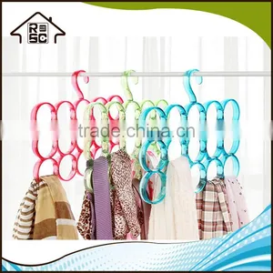 NBRSC Shipment in Time Plastic Scarf Hanger 15 Holes Scarf Organizer Belt Hook Silk Tower Rack thumbnail-4