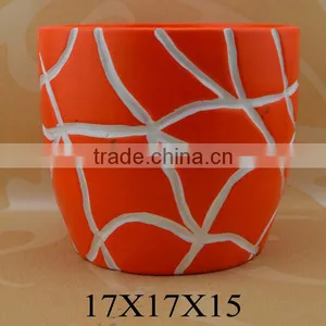 Hand Painted Ceramic Flower Pot for Home Decoration Pottery Flower Vace for Garden thumbnail-1