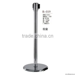 Stainless Steel Retractable Belt Barrier Railing Stand thumbnail-1