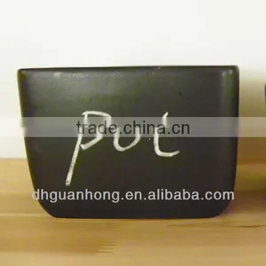 Chalkboard Coating Ceramic Flower Pots Wholesale thumbnail-1