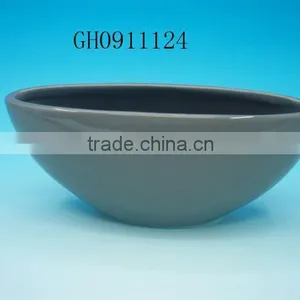 New Design Round Grey DeHua Ceramic Flower Pot thumbnail-1