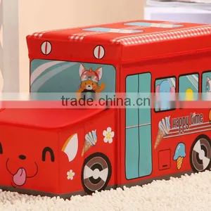 Bus Shape Storage Boxes,non Woven Fabric Storage Box Storage Bins,collapsible Foldable Storage Packing Box With Lid and Handle thumbnail-3