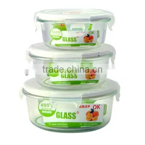 3pcs Glass Food Container, Glassware thumbnail-1