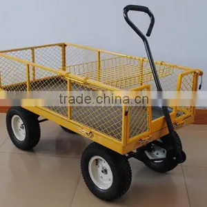 Metal Hand Pull Garden Tool Cart thumbnail-3
