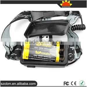XML T6 Led Headlamp With 18650 Battery,charger and Car Charger thumbnail-2