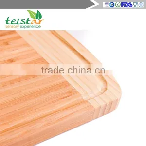 Beautiful Large 100% Organic Bamboo Cutting Board: Wood 18x12 w / Juice Groove. Knife & Eco-friendly! thumbnail-4