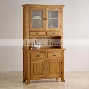 Rustic Oak Wood Small Sideboard Top With Good Design and 100% Solid Oak Wood thumbnail-1