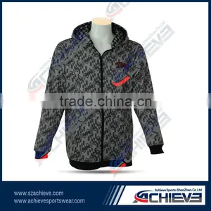 Custom Sublimated Men Hoodies Zipper Cardigan Jackets,wholesale Fashion Wool Pullover Longline Hoodies thumbnail-4