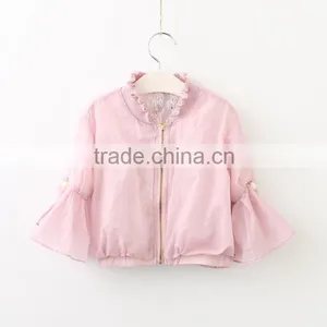 2017 Summer Girls Outdoor Sun-protective Clothing Coat With Pearl Decorative Zipper Pulls thumbnail-4