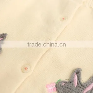 Fine-knit Kids Cardigan Sweater in 100%cotton Bunny Pattern thumbnail-4