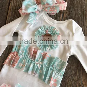 Factory Wholesale Cotton Baby Girl Ruffle Ruffled Set Outfits With Hood thumbnail-2