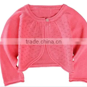 Wholesale Newborn Baby Girls Pink Bolero Cardigan Sweaters thumbnail-1